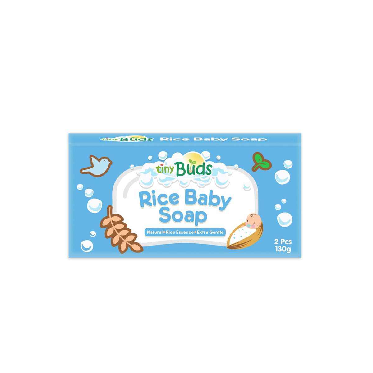 Tiny Buds Rice Baby Soap 130g – Tiny Buds Baby Naturals - Main Image