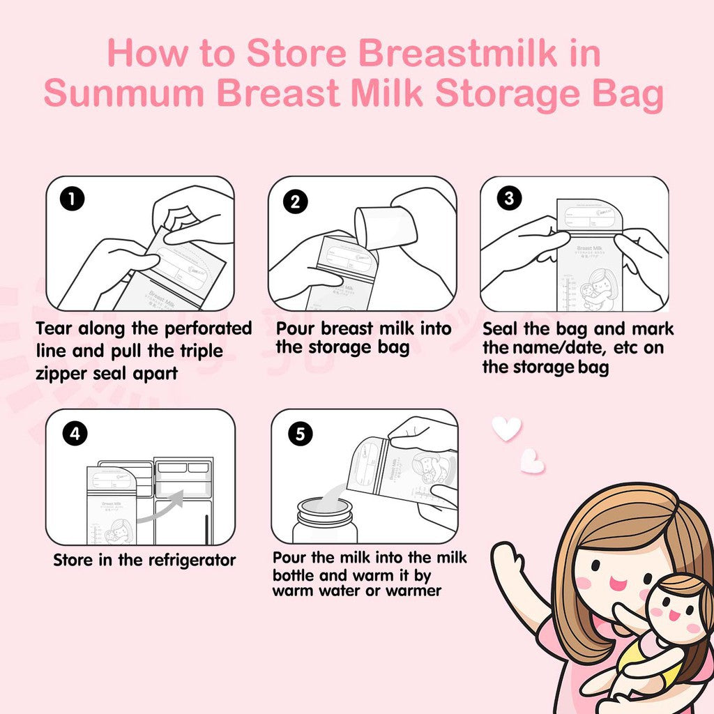 SUNMUM Breastmilk Storage Bags 3oz (30s)