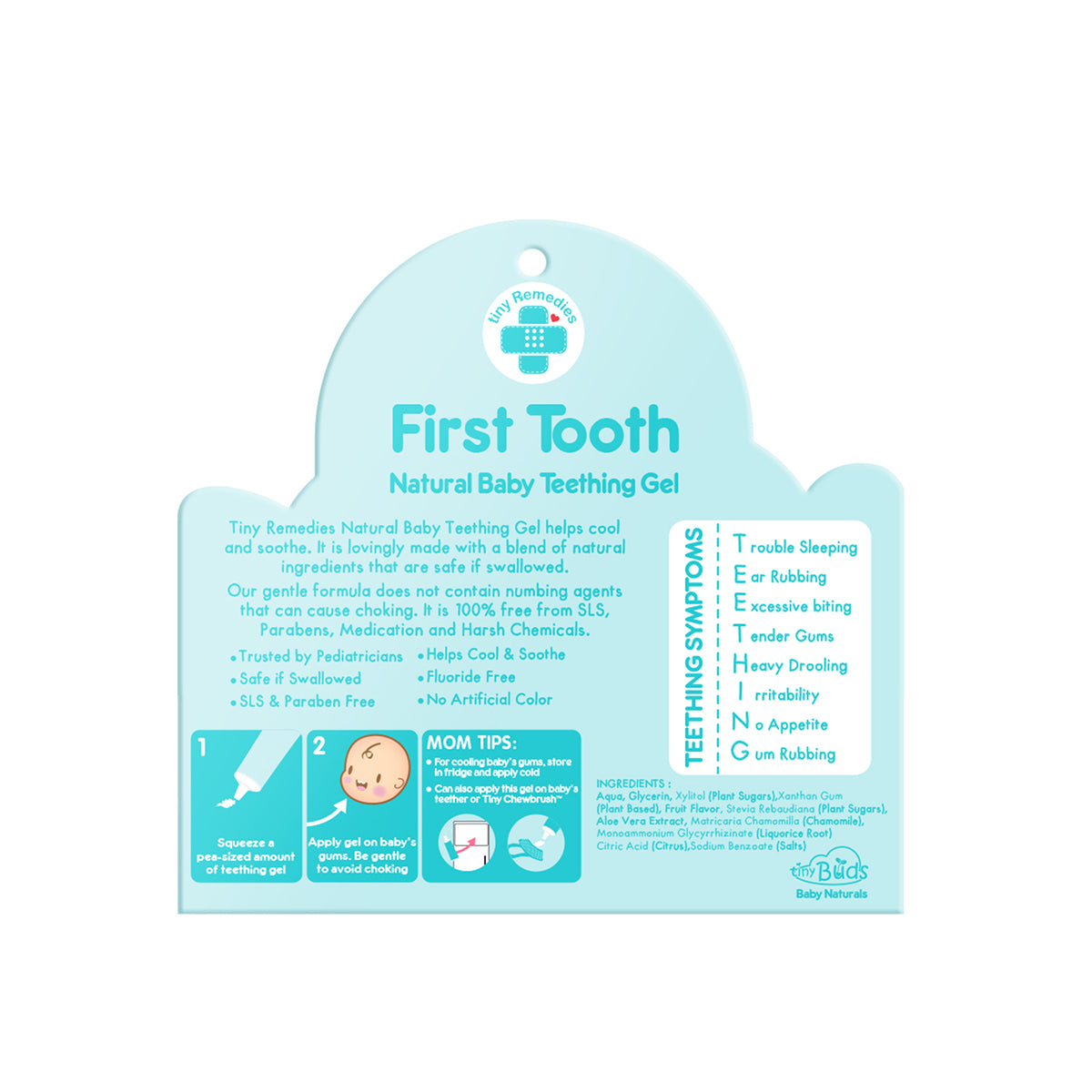 Tiny Remedies First Tooth Natural Baby Teething Gel (20g) Tiny Buds