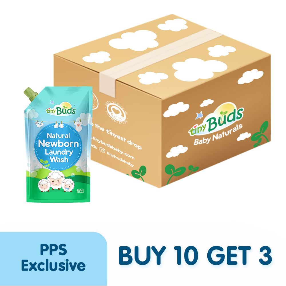 Newborn Liquid Laundry Wash Bottle 850ml PPS Tiny Buds Baby Naturals