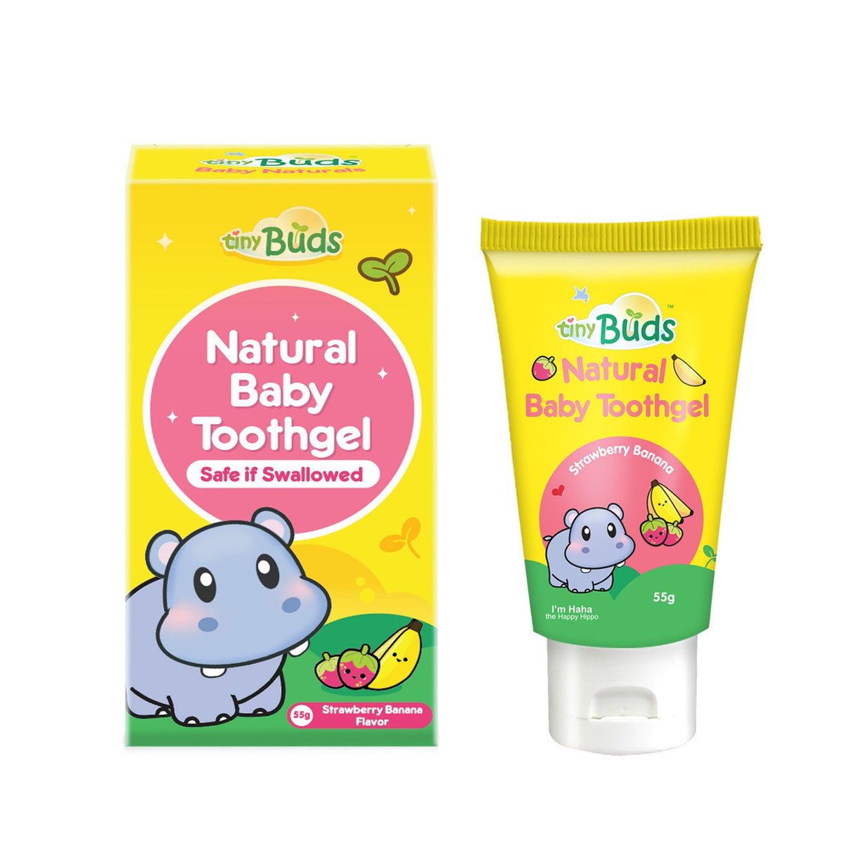 Baby Toothgel - Stage 1 Strawberry Banana – Tiny Buds Baby Naturals