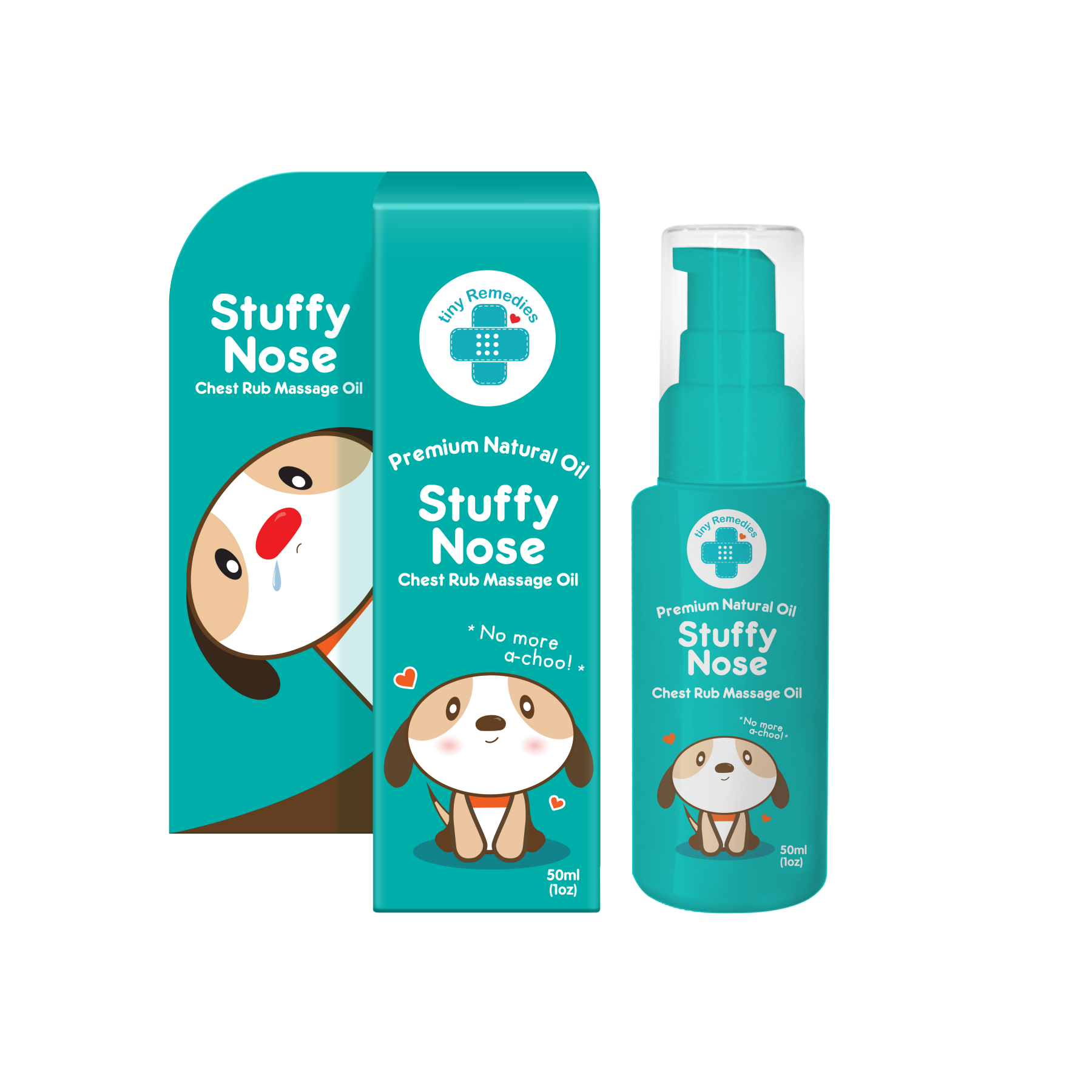Tiny Buds  Stuffy Nose Natural Baby Chest Rub Massage Oil 50ML