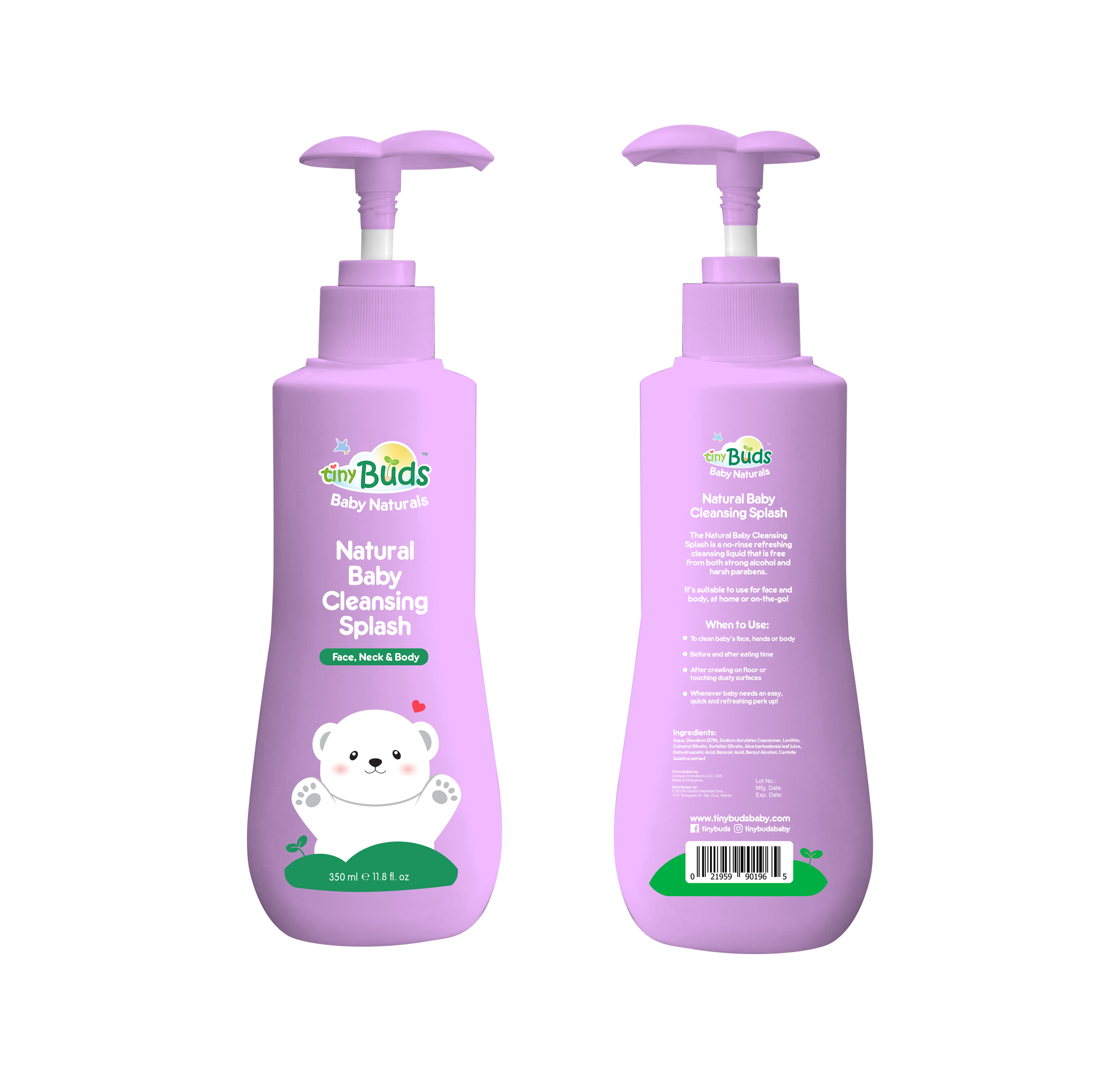 Tiny Buds Natural Baby Cleansing Splash 350ml