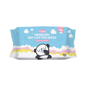 Tiny Buds Newborn Dry Cotton Wipes (100 pulls)