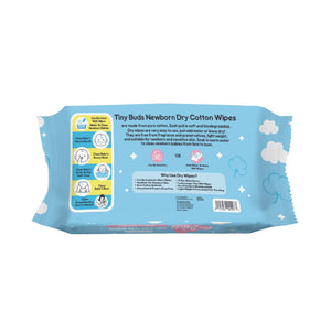 Tiny Buds Newborn Dry Cotton Wipes (100 pulls)