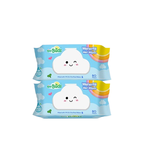 Tiny Buds Waterfill Wet Wipes (80 Pulls) - Set of 2