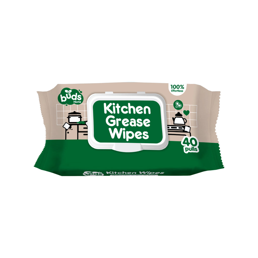 Buds Home Kitchen Grease Wipes 40 Pulls