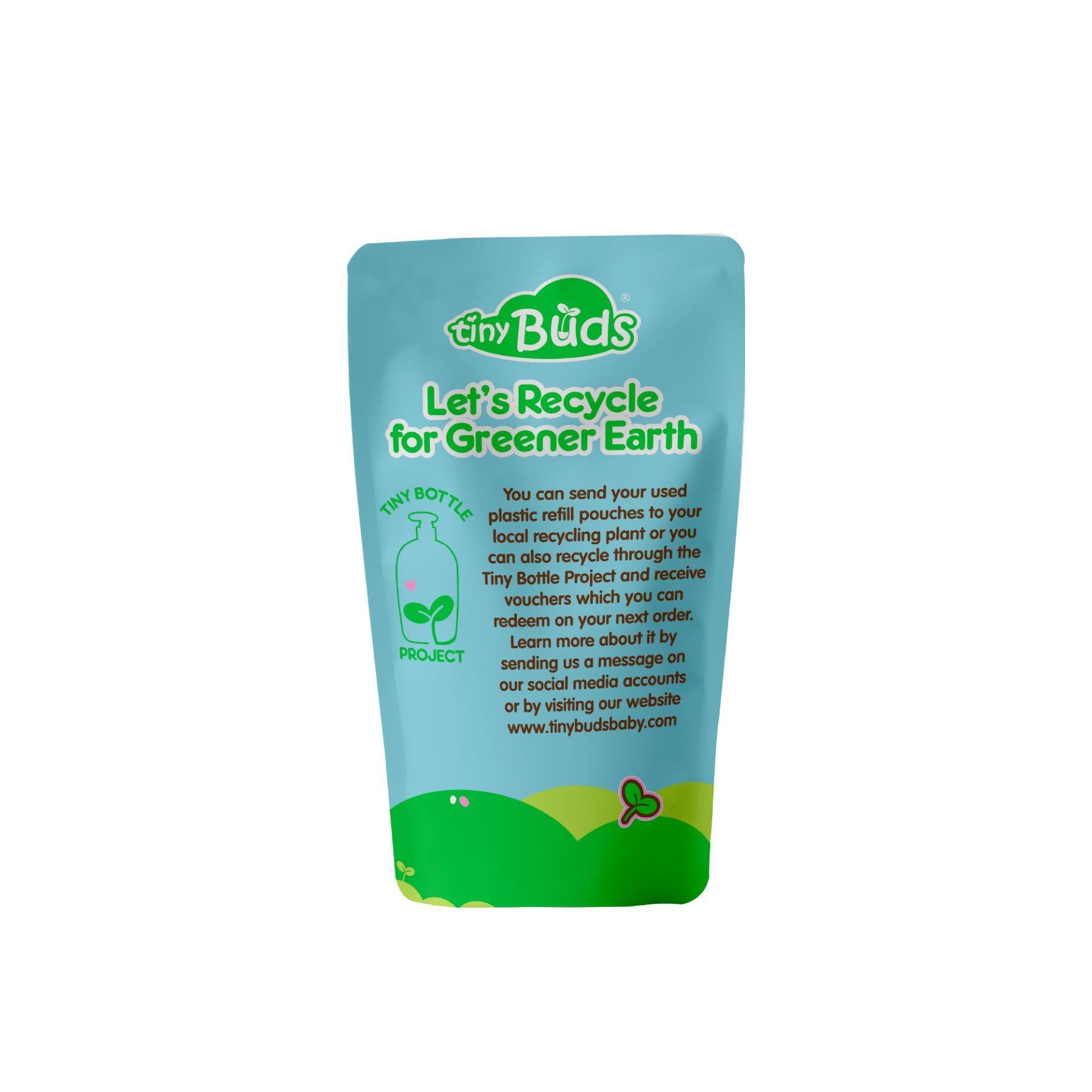 Tiny Buds Natural Dish & Bottle Wash Fragrance Free Refill (500ml)