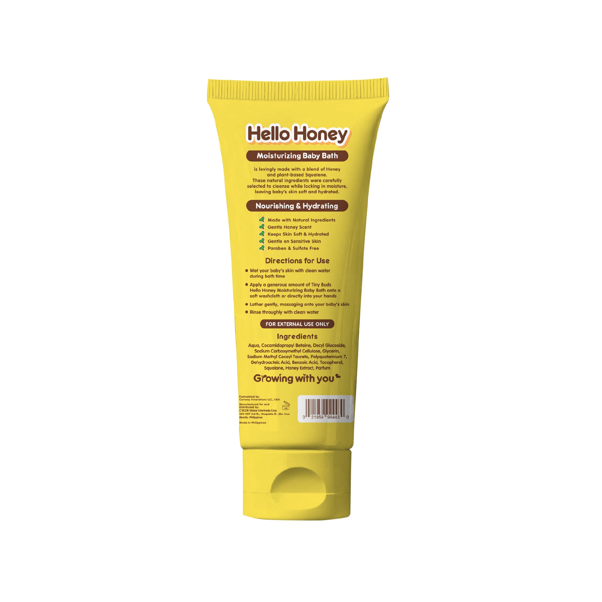 Tiny Buds Hello Honey Moisturizing Baby Bath 200ml