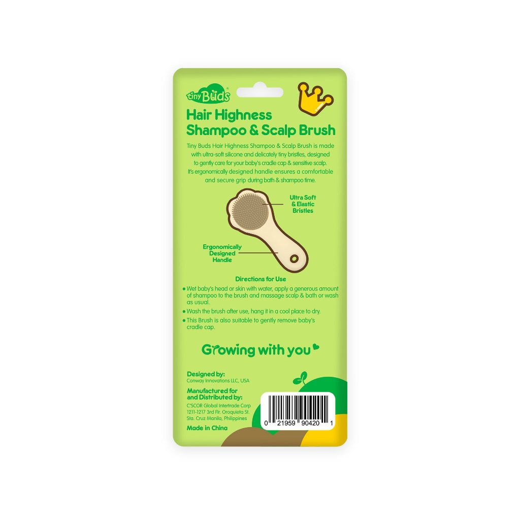 Tiny Buds Hair Highness Baby Shampoo & Scalp Brush