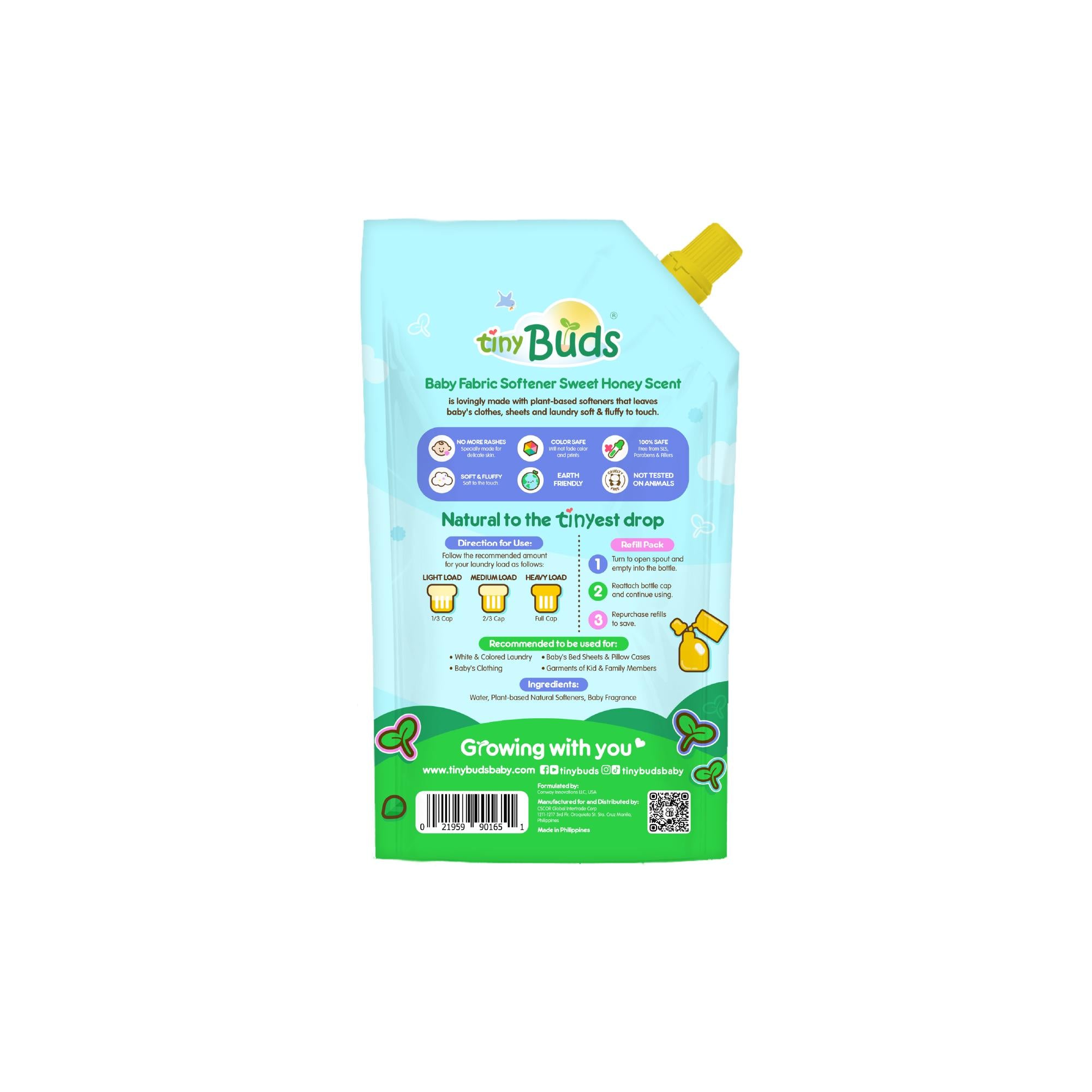 Tiny Buds Fabric Softener 850ML (Sweet Honey Scent)