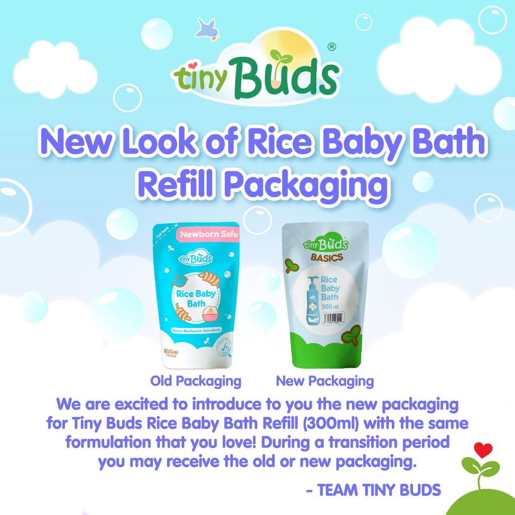 Tiny Buds Natural Rice Baby Bath Refill 300ML