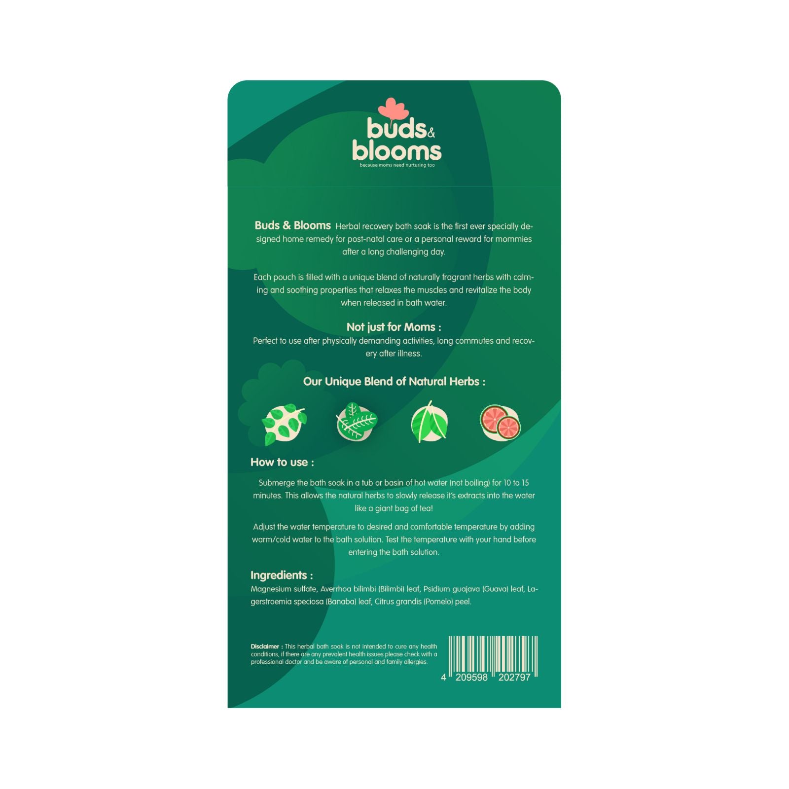Buds & Blooms Recovery Herbal Bath (4 Bags)