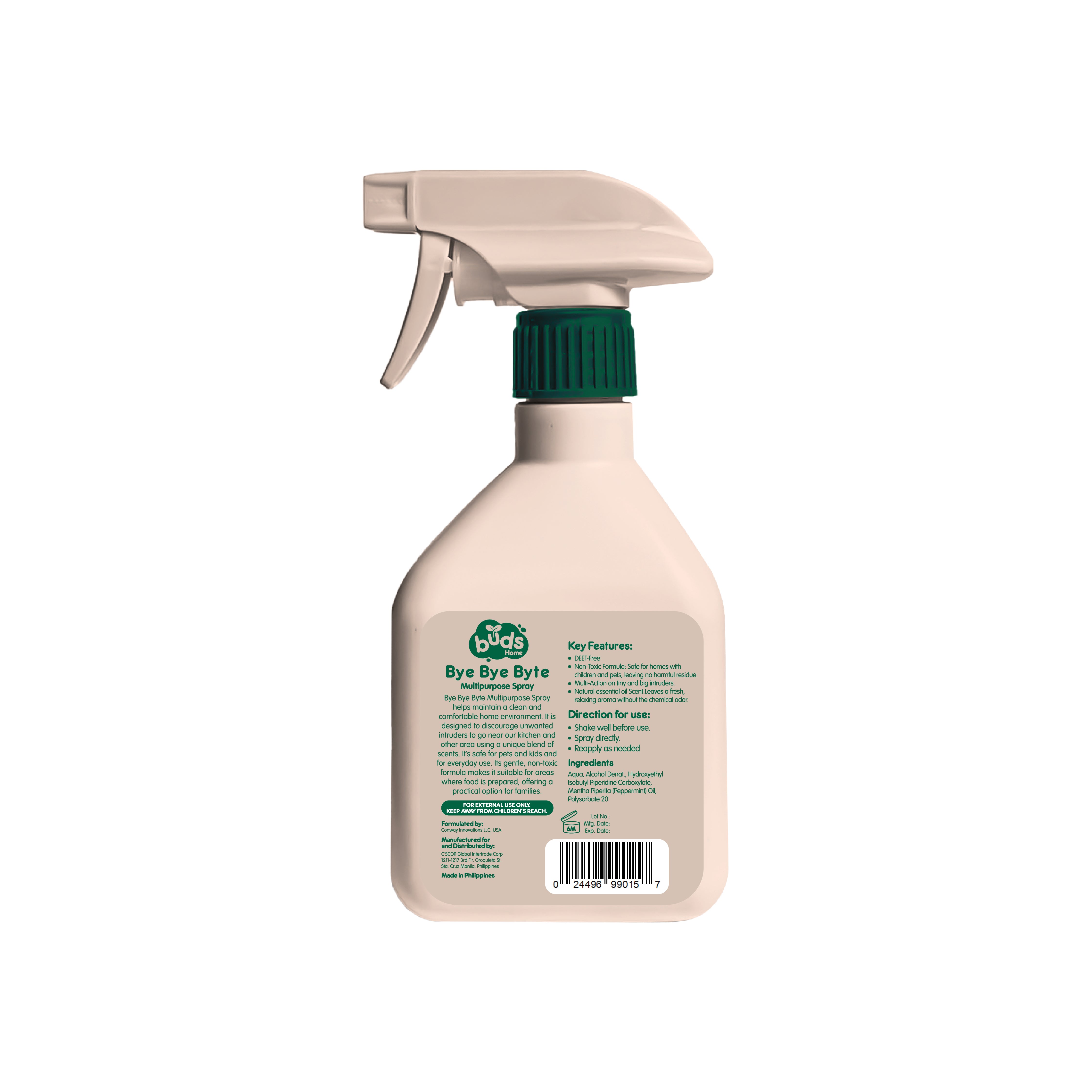 Buds Home Bye Bye Byte Multipurpose Spray 350Ml