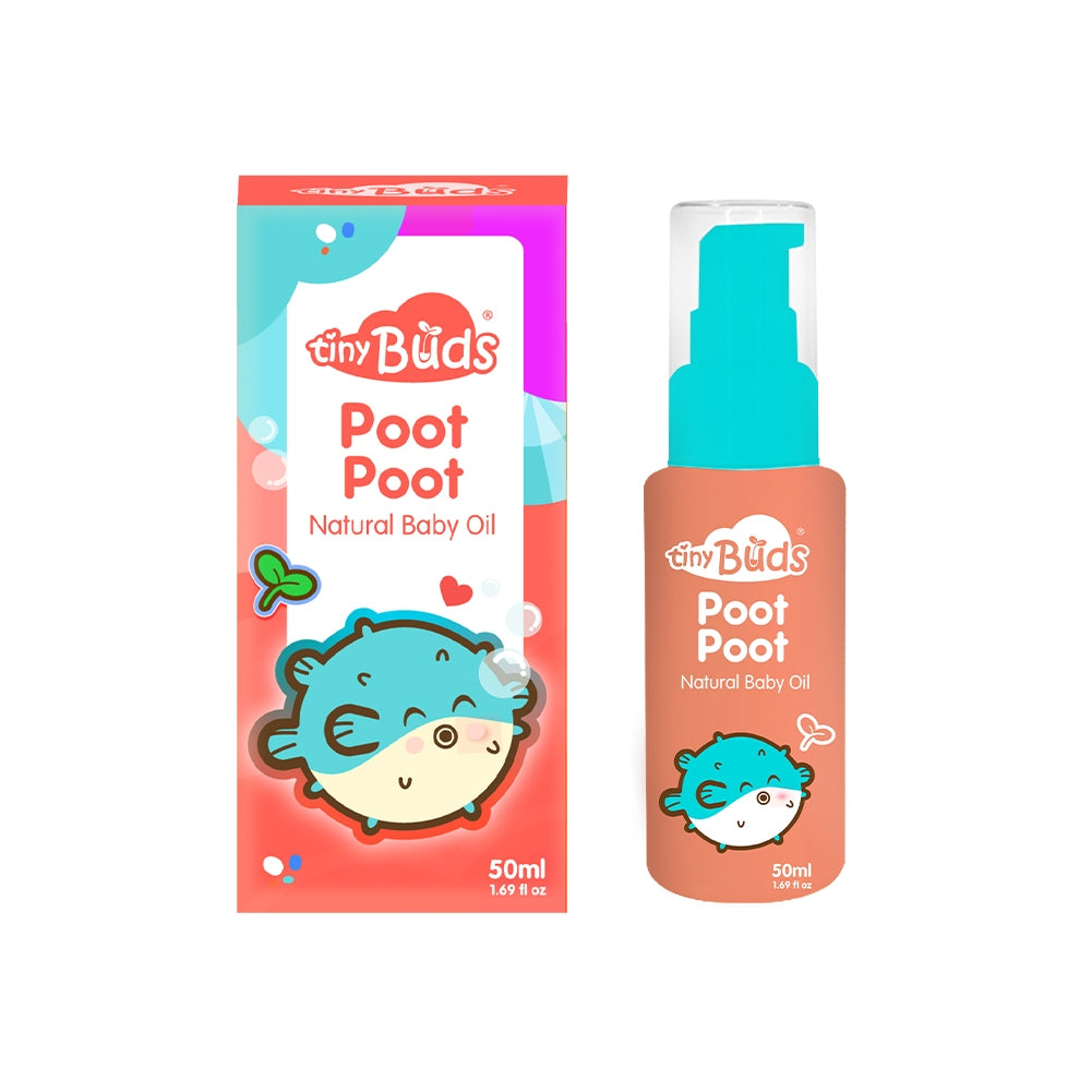 Tiny Buds Poot Poot Natural Baby Oil 50ML  | Formerly Calm Tummies Anti Colic Massage Oil 50ml