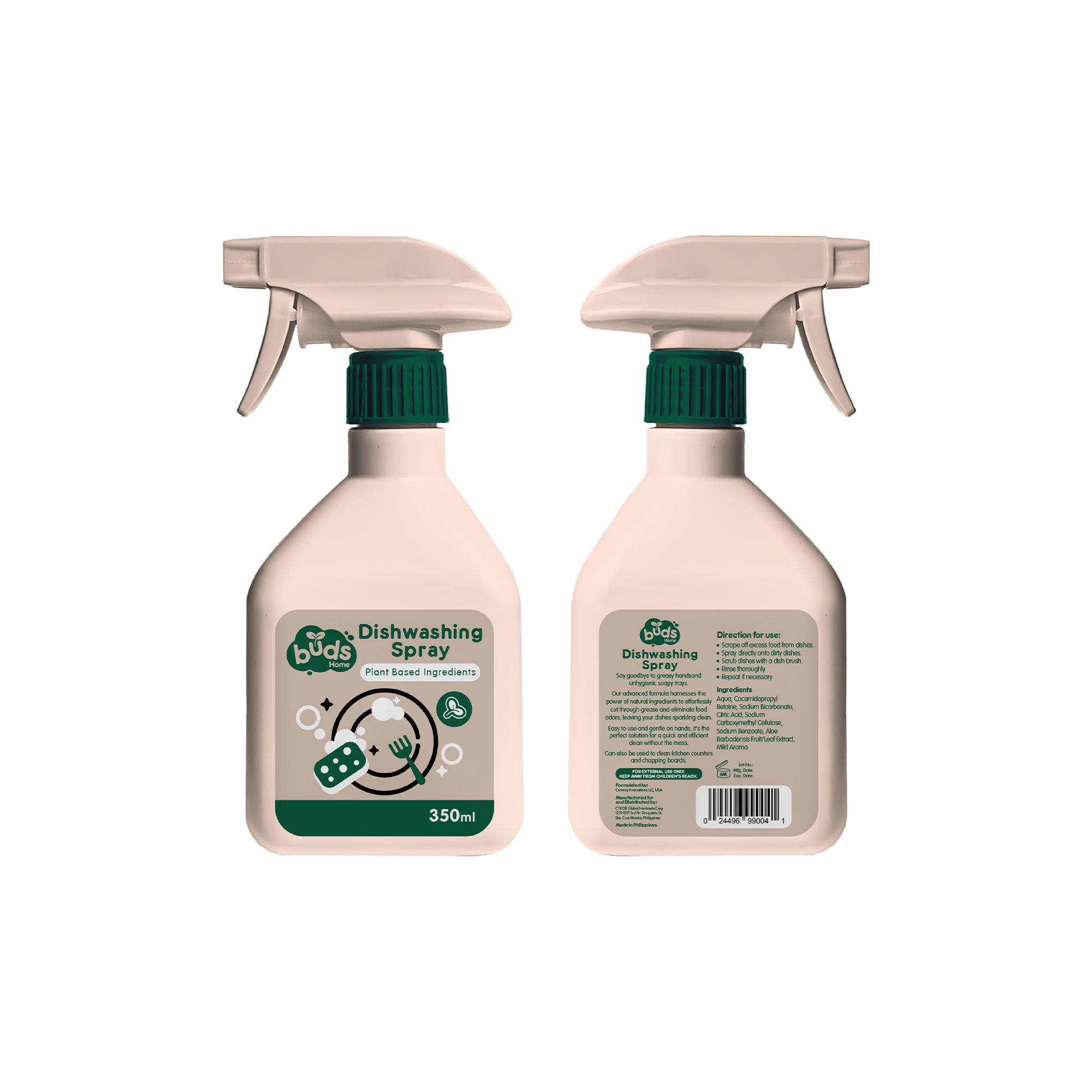 Buds Home Dishwashing Spray 350ML