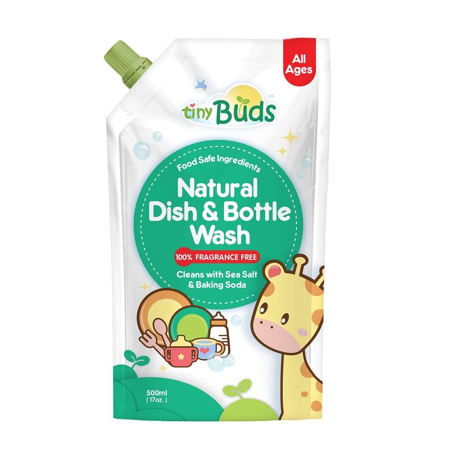 Tiny Buds Natural Dish & Bottle Wash Fragrance Free Refill (500ml)
