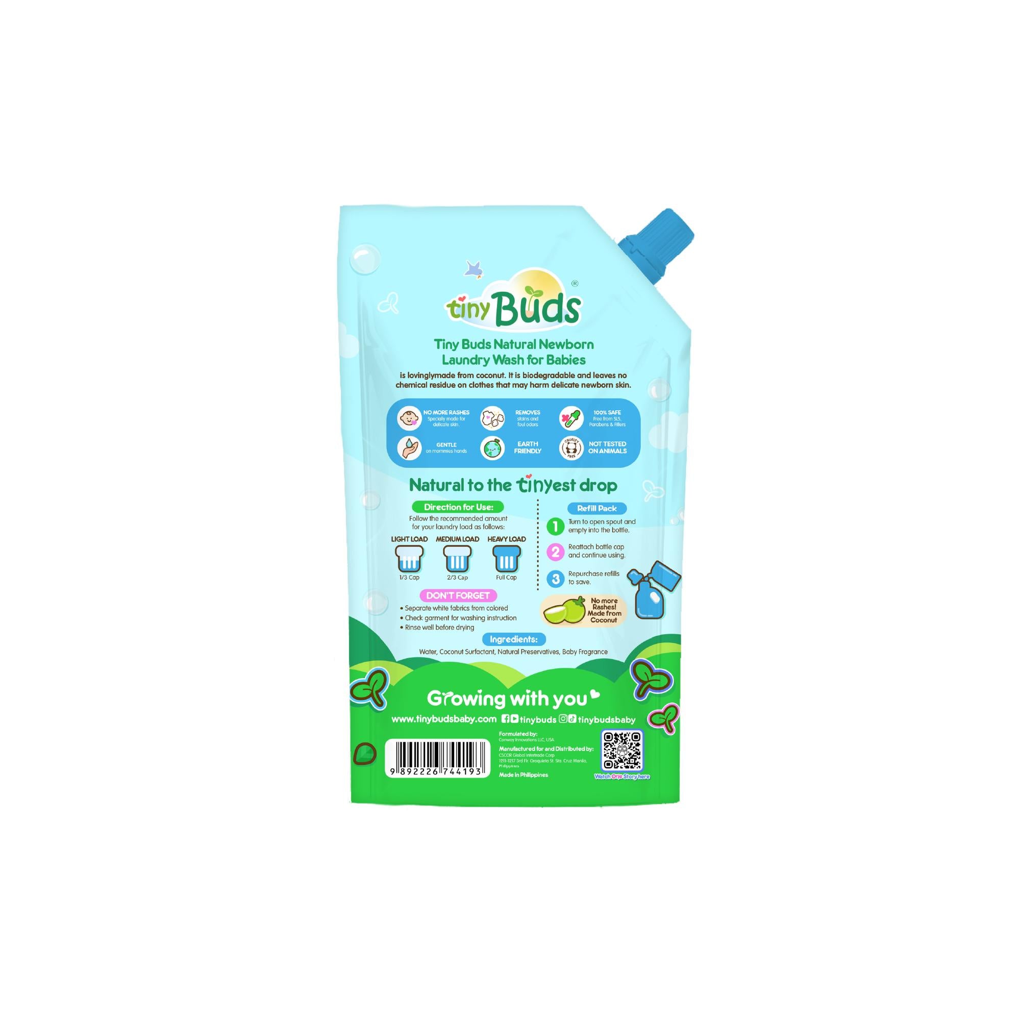 Tiny Buds Newborn Laundry Liquid Refill (850ml)