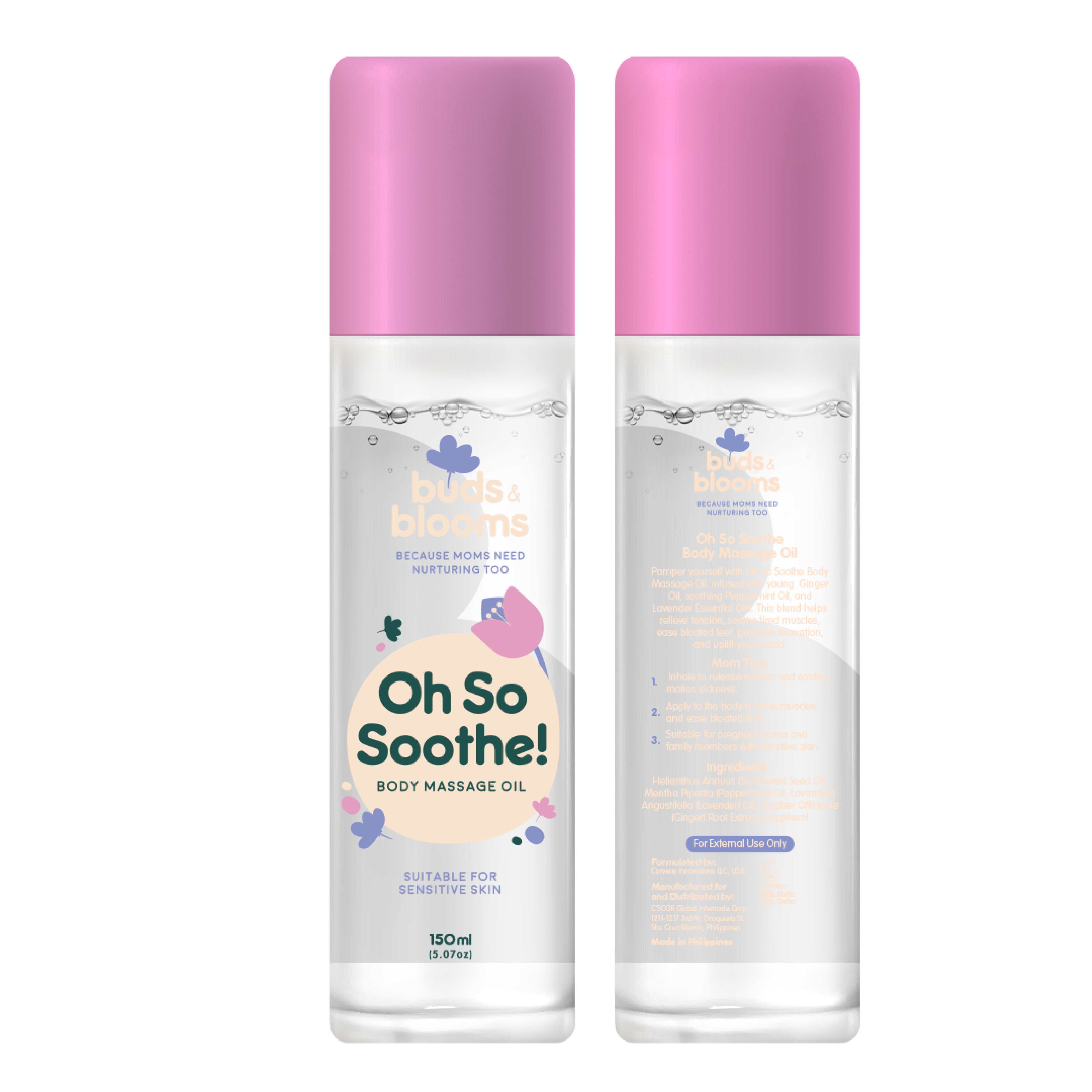Buds & Blooms Oh So Soothe Massage Oil 150Ml