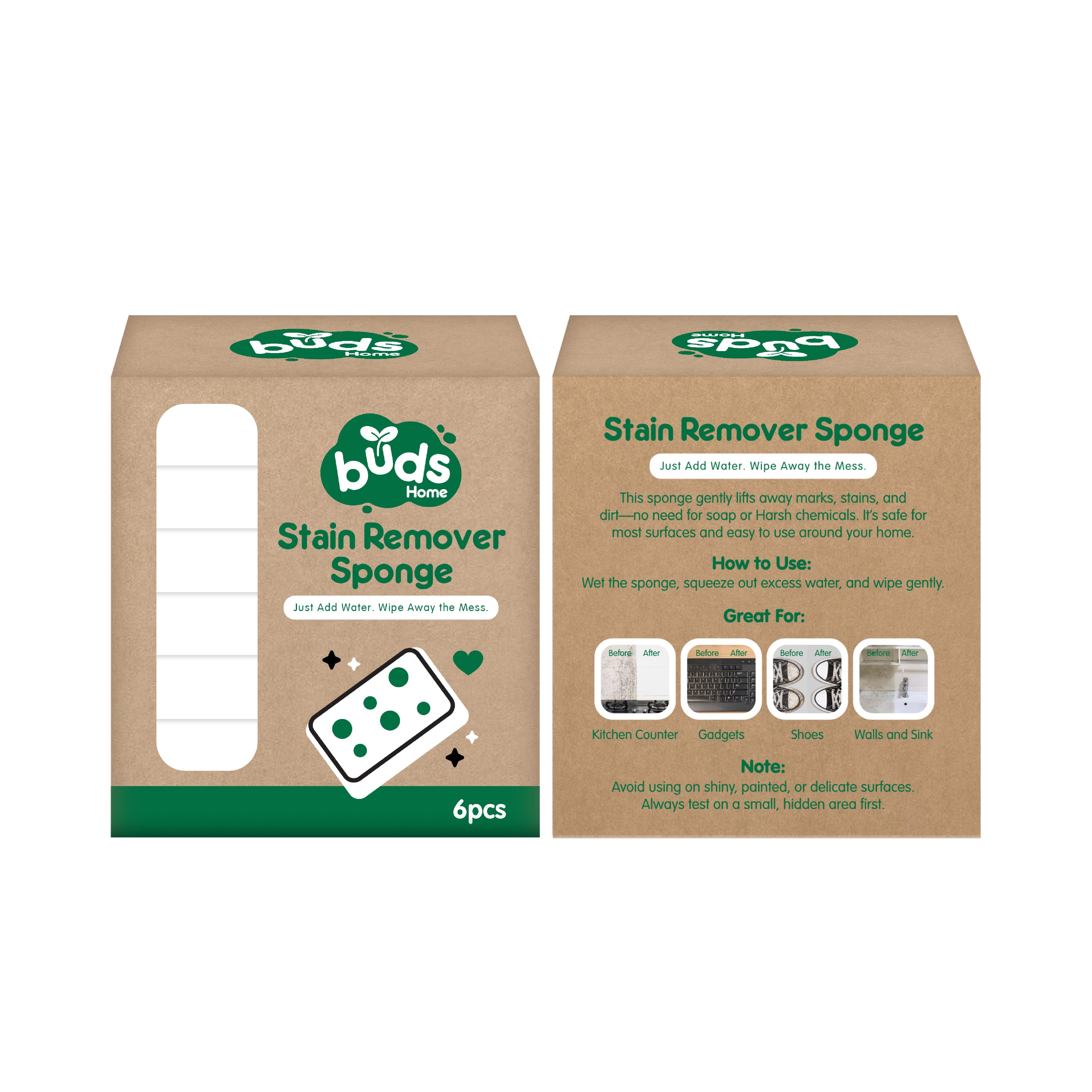 Buds Home Stain Remover Sponge (6 pcs)