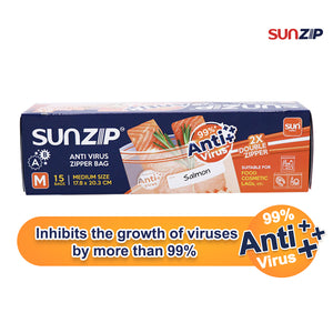 Sunzip Anti Virus ™ Zipper Bag - MEDIUM (15 Bags)