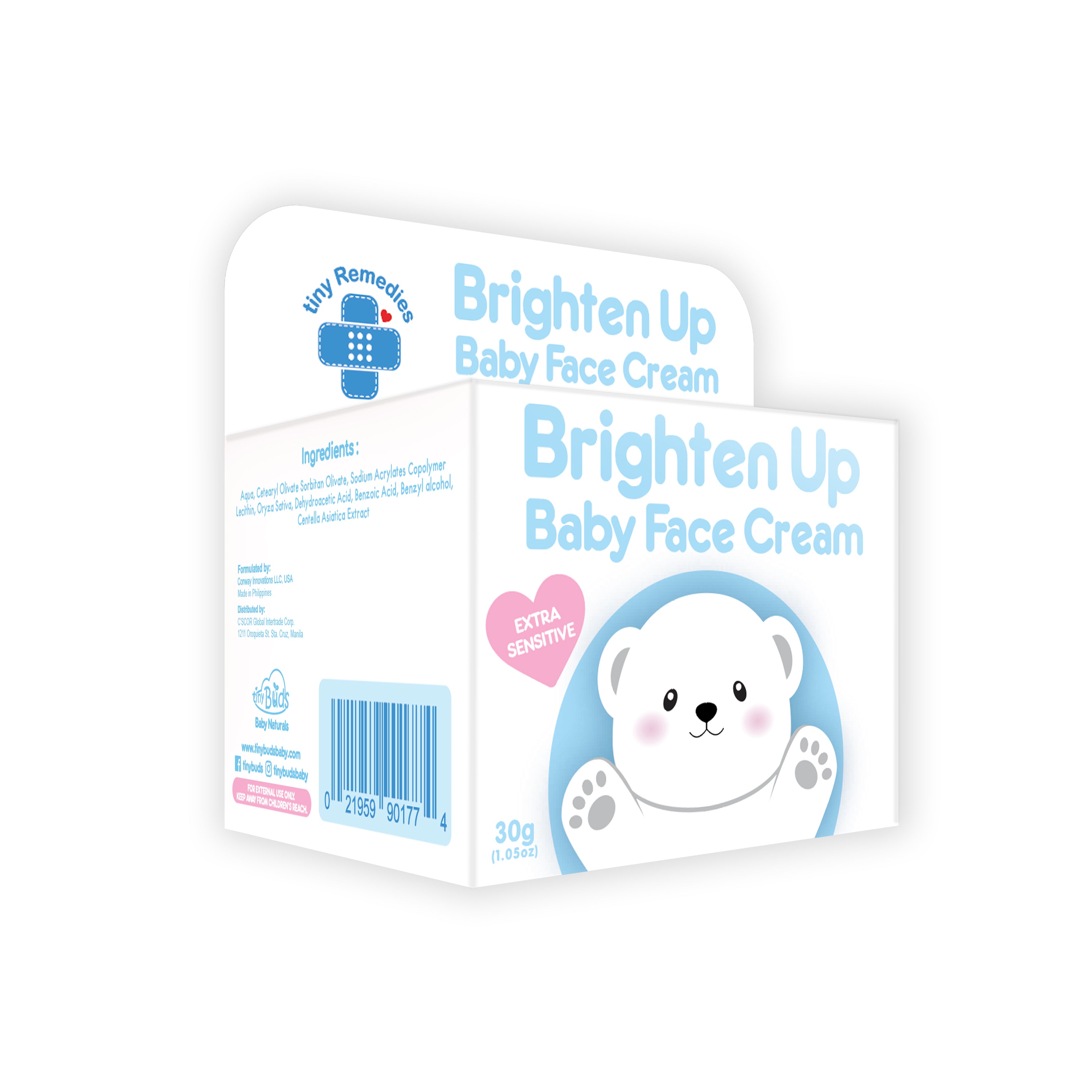 Tiny Buds Extra Sensitive Brighten Up Baby Face Cream 30g