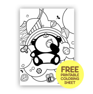 TINY THINGS FREE PRINTABLE: Chabee the Hungry Panda Summer Art Workshop Coloring Sheet 4
