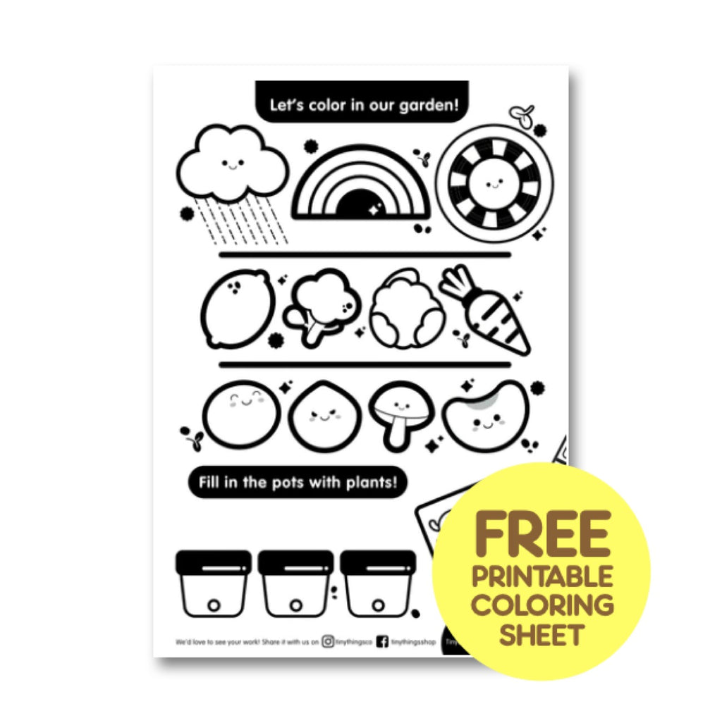 TINY THINGS FREE PRINTABLE: Tiny The Bud Summer Art Workshop Coloring Sheet