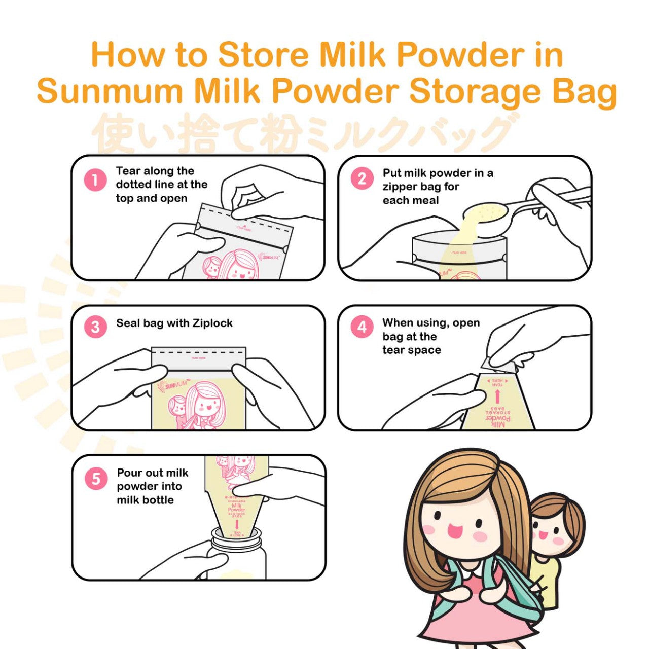 SUNMUM Milk Powder Storage Bags (30s)