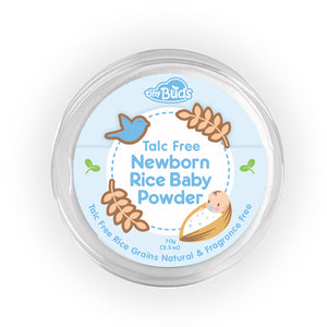Tiny Buds Newborn Rice Baby Powder with Puff 70g
