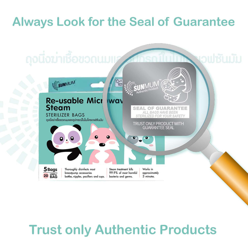 SUNMUM Reusable Microwave Steam Sterilizer Bag (5s) Tiny Buds Baby