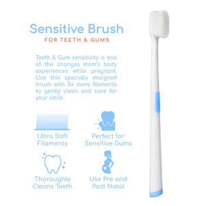 Buds & Blooms Ultra Sensitive Maternity Toothbrush - Blue